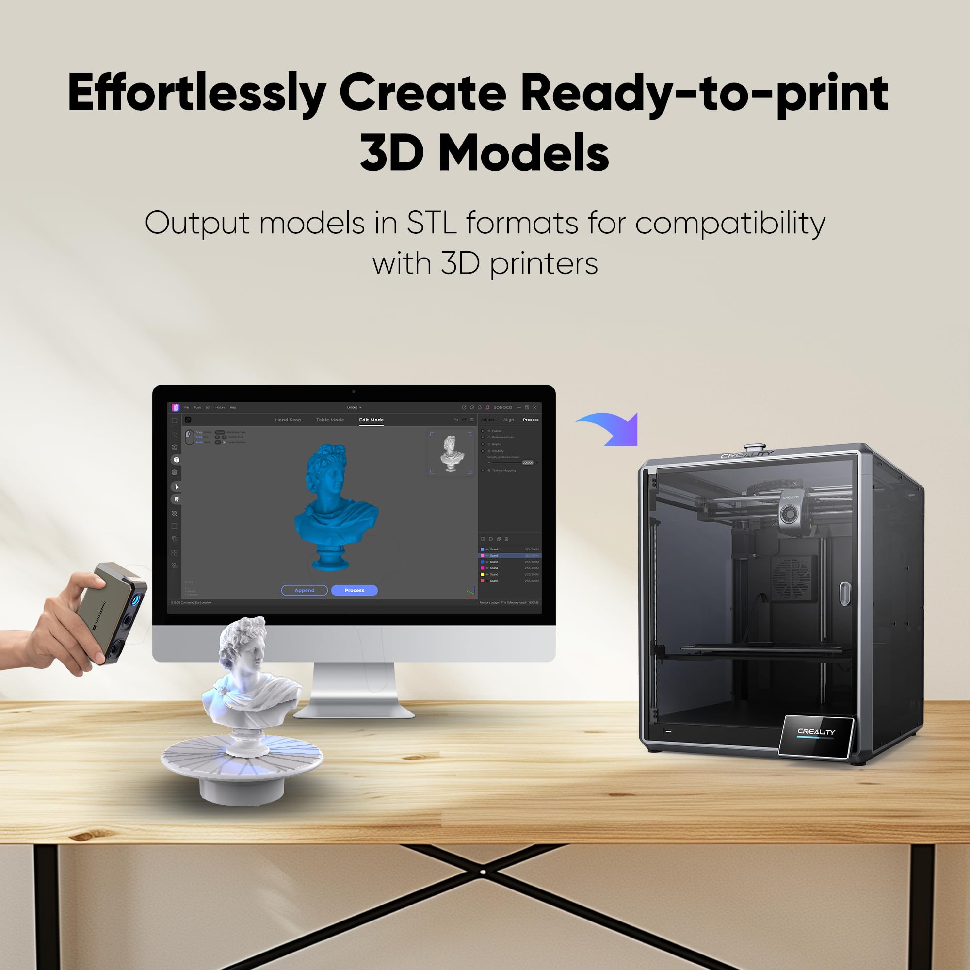 Amazon | 3DMakerpro 3Dスキャナー 3Dプリンター用 0.01mm精度、24